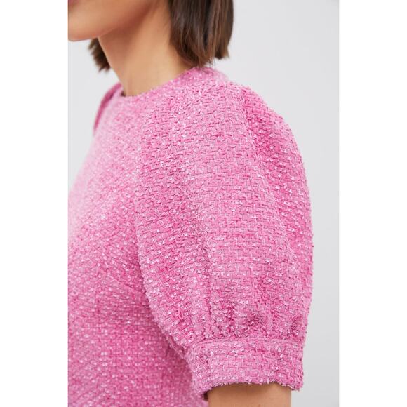 HYACINTH HOUSE Pink Tweed Annabelle Top Size L NWT Retail $128 Tuckernuck - Picture 5 of 8